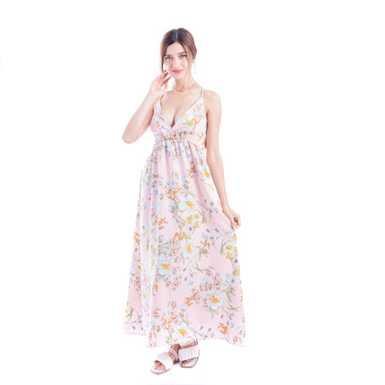 Maxivestido Izely - Rosado