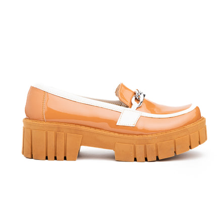 Mocasines Mujer Antalya - Camel con blanco