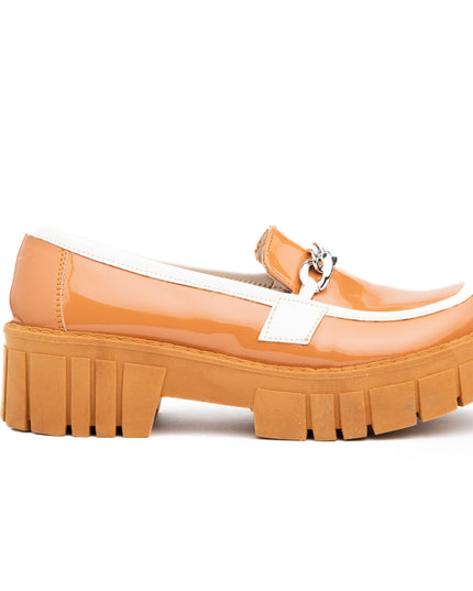 Mocasines Mujer Antalya - Camel con blanco
