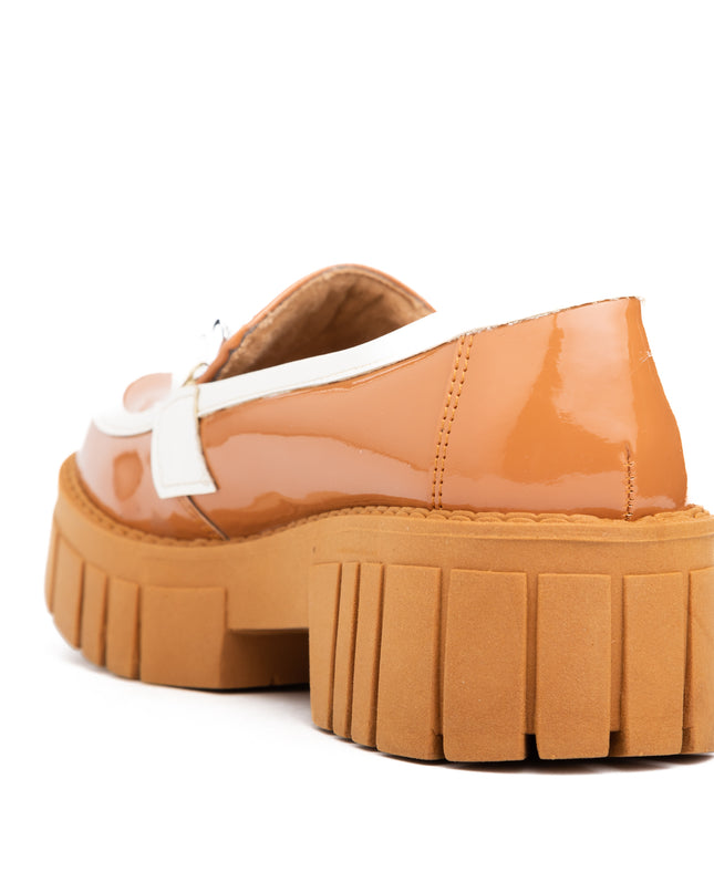 Mocasines Mujer Antalya - Camel con blanco