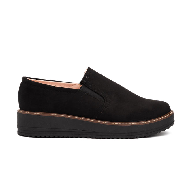 Mocasines Mujer Ferrara - Negro Gamuza