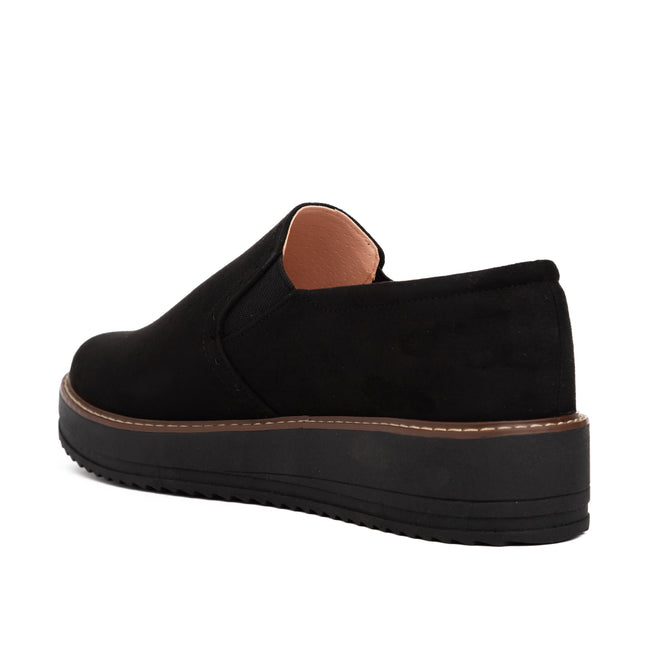 Mocasines Mujer Ferrara - Negro Gamuza