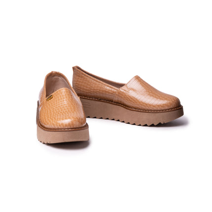 Mocasines Mujer Vratsa - Beige Charol