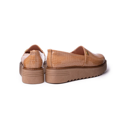Mocasines Mujer Vratsa - Beige Charol