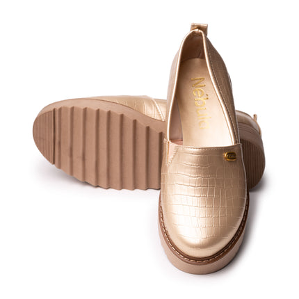 Mocasines Mujer Vratsa - Dorado