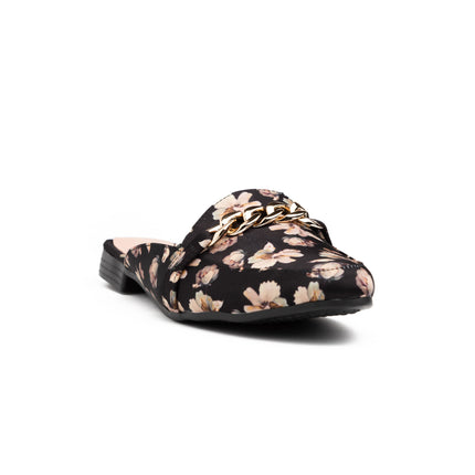 Sandalias Casuales Mujer Zurich - Negro Floreado