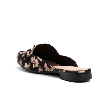 Sandalias Casuales Mujer Zurich - Negro Floreado