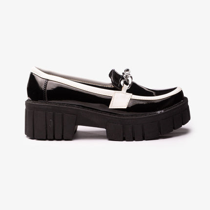 Mocasines Mujer Antalya - Negro con blanco