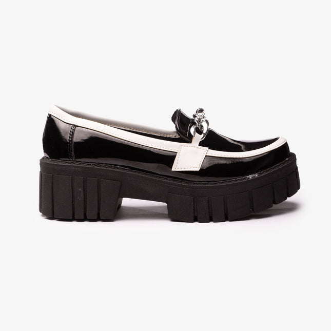 Mocasines Mujer Antalya - Negro con blanco