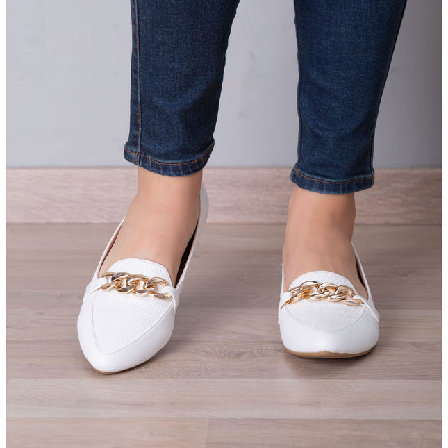 Mocasines Mujer Bansko - Blanco Serpiente