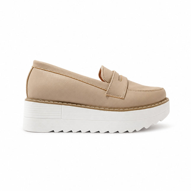 Mocasines Mujer Elan - Beige