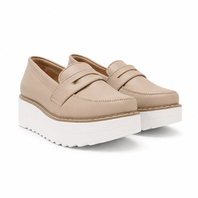 Mocasines Mujer Elan - Beige