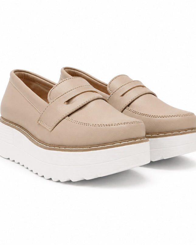 Mocasines Mujer Elan - Beige