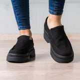 Mocasin Serquet - Negro Gamuza