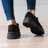 Mocasin Serquet - Negro Gamuza