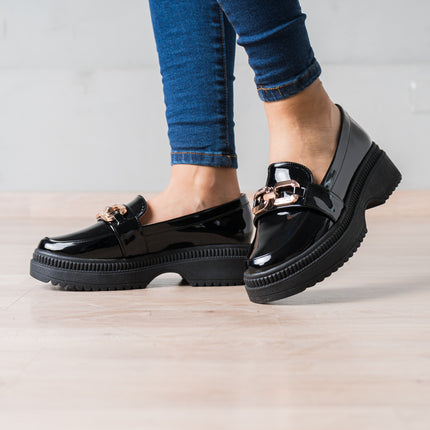 Mocasin Steelex - Negro Charol