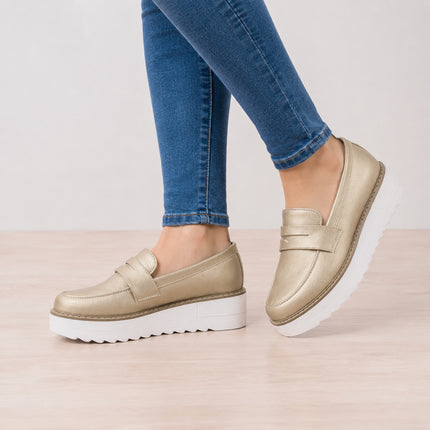 Mocasines Mujer Elan - Dorado