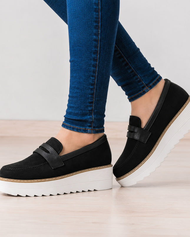 Mocasines Mujer Elan - Negro