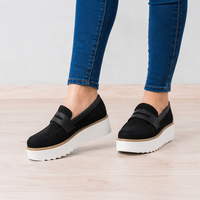 Mocasines Mujer Elan - Negro