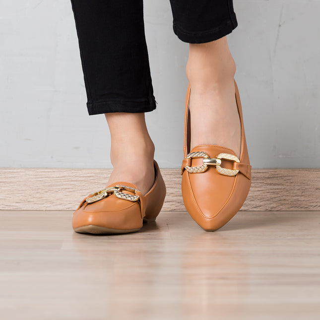 Mocasines Mujer Goldyuan - Camel