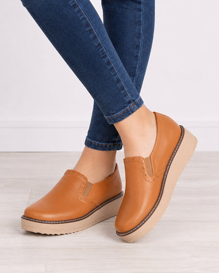 Mocasines Mujer Ferrara - Camel