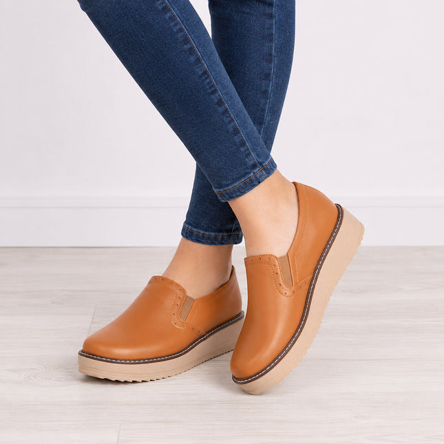 Mocasines Mujer Ferrara - Camel