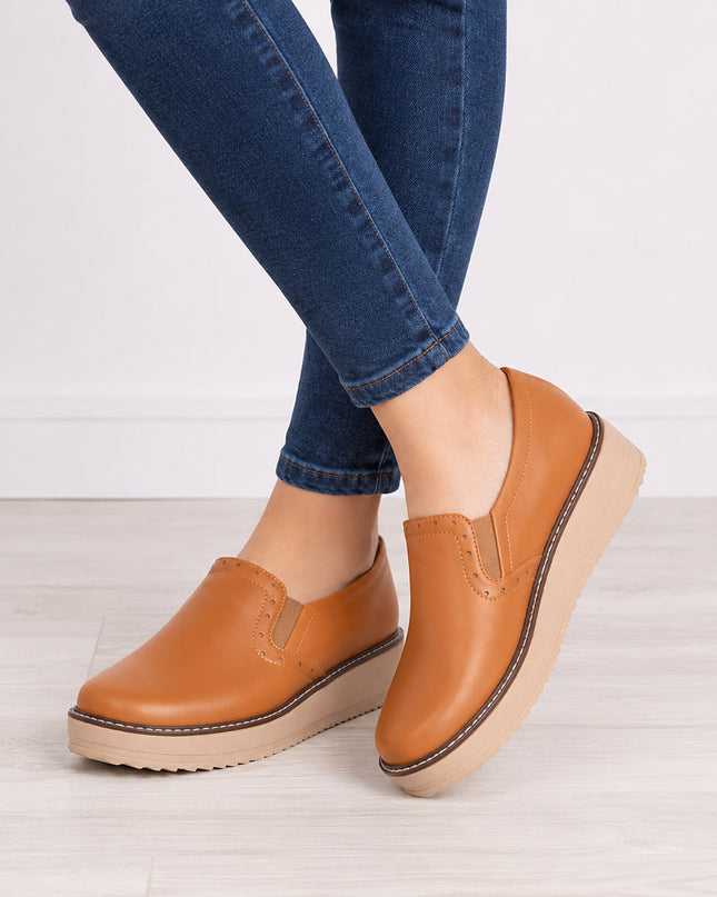 Mocasines Mujer Ferrara - Camel