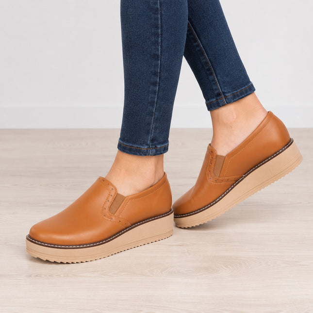 Mocasines Mujer Ferrara - Camel