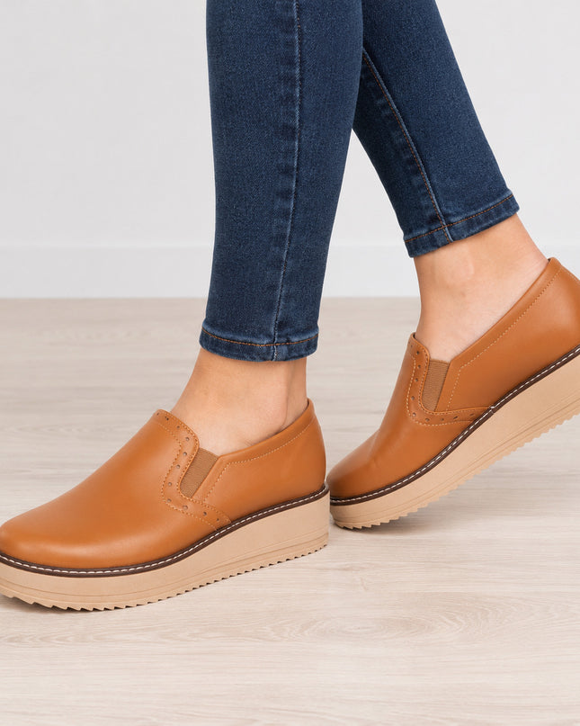 Mocasines Mujer Ferrara - Camel