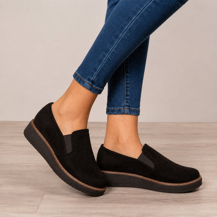Mocasines Mujer Marshall 2 - Negro Gamuza