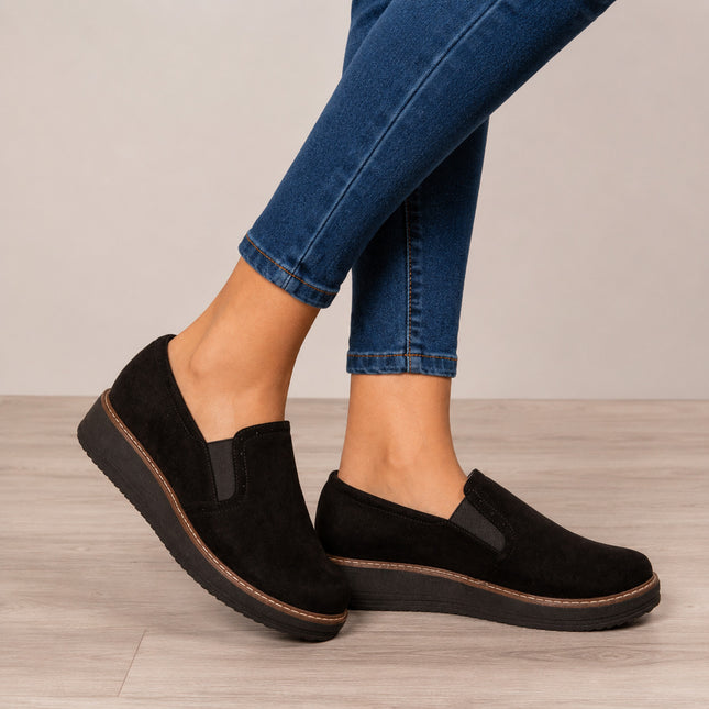Mocasines Mujer Marshall 2 - Negro Gamuza