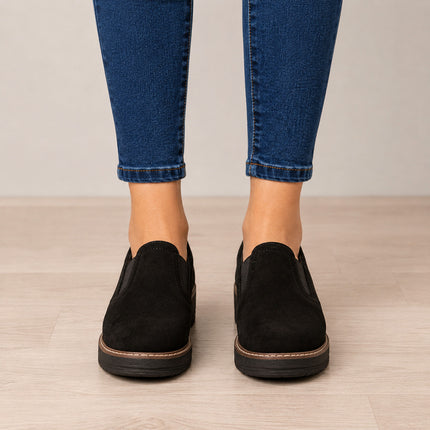 Mocasines Mujer Marshall 2 - Negro Gamuza