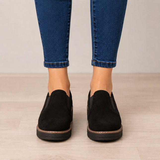 Mocasines Mujer Marshall 2 - Negro Gamuza