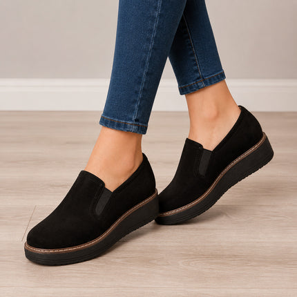 Mocasines Mujer Marshall 2 - Negro Gamuza