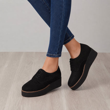 Mocasines Mujer Recife 2 - Negro Gamuza