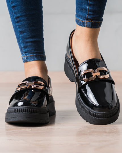 Mocasin Steelex - Negro Charol
