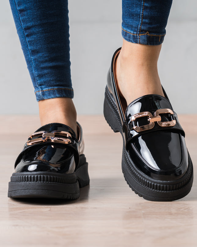 Mocasin Steelex - Negro Charol