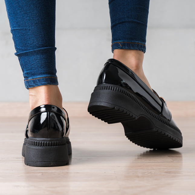 Mocasin Steelex - Negro Charol