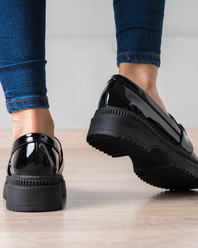 Mocasin Steelex - Negro Charol