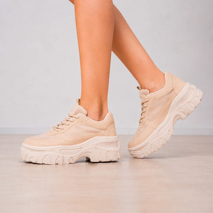 Zapatillas Urbanas Mujer Monteros - Beige