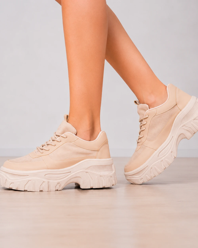 Zapatillas Urbanas Mujer Monteros - Beige
