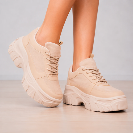 Zapatillas Urbanas Mujer Monteros - Beige