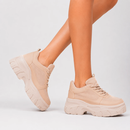 Zapatillas Urbanas Mujer Monteros - Beige