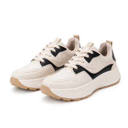 Zapatillas Urbanas Mujer Noehly - Beige Negro