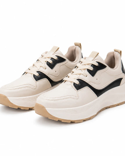 Zapatillas Urbanas Mujer Noehly - Beige Negro