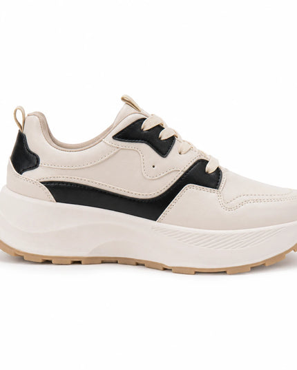 Zapatillas Urbanas Mujer Noehly - Beige Negro