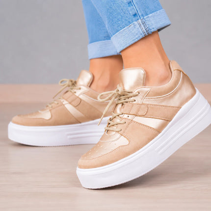 Zapatillas Urbanas Mujer Oporto - Dorado