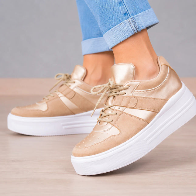 Zapatillas Urbanas Mujer Oporto - Dorado