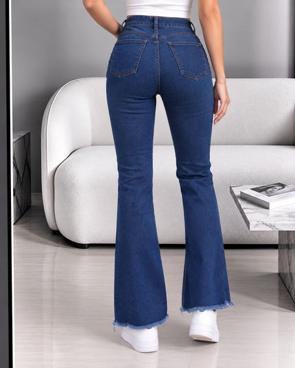 Pantalón Acampanado 4.0 - Azul Noche Rasgado