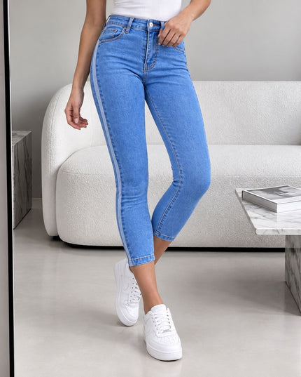 Pantalón Wash Side  - Celeste